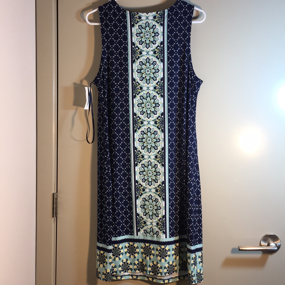 SALE! Charter Club Sleeveless Geo Border Dress NWT - Picture 6 of 6
